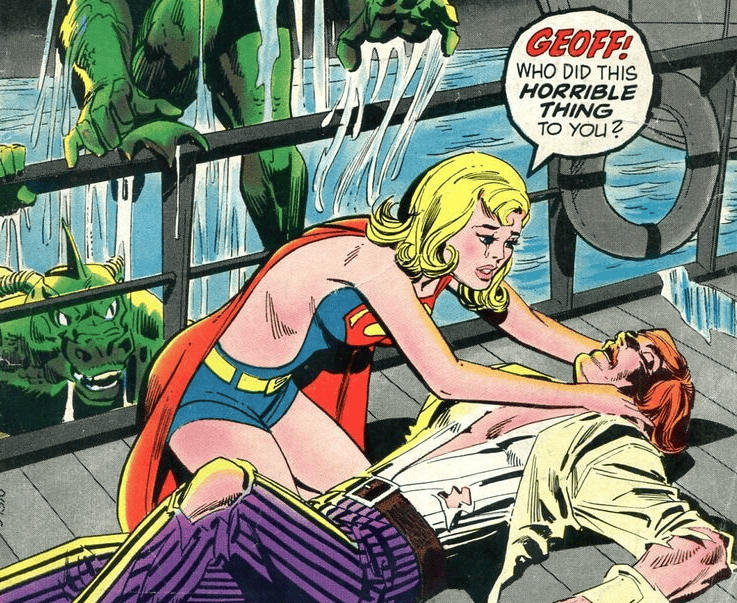 Supergirl bares her sides