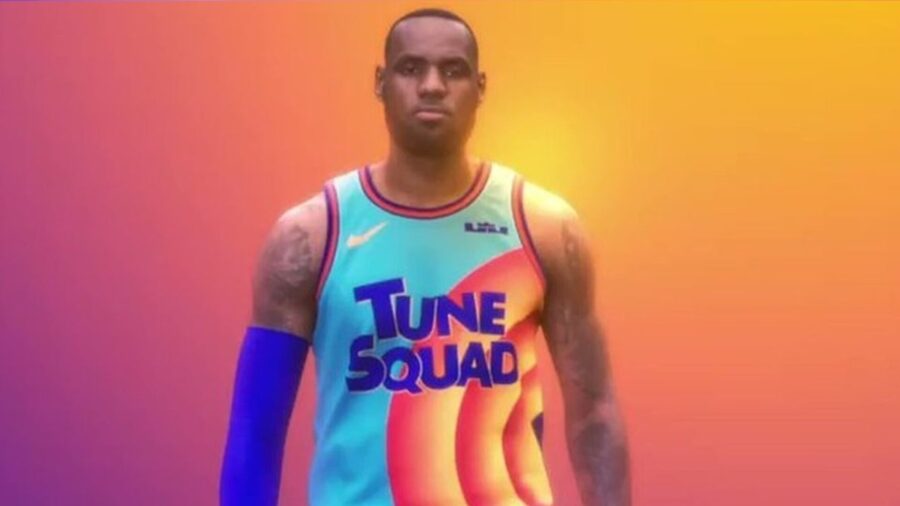 LeBron James Tune Squad Uniform Space Jam 2 New Legacy Basketball Jersey Costume, Size: Mens Large