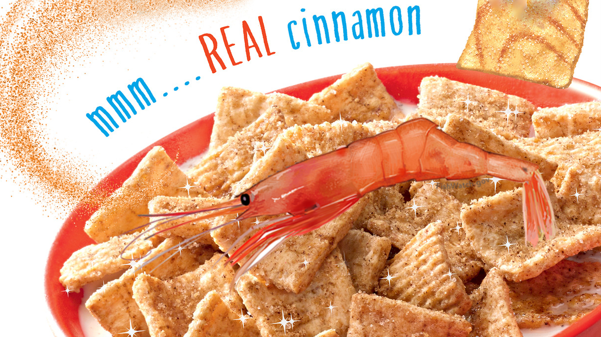 shrimp tails cinnamon toast crunch