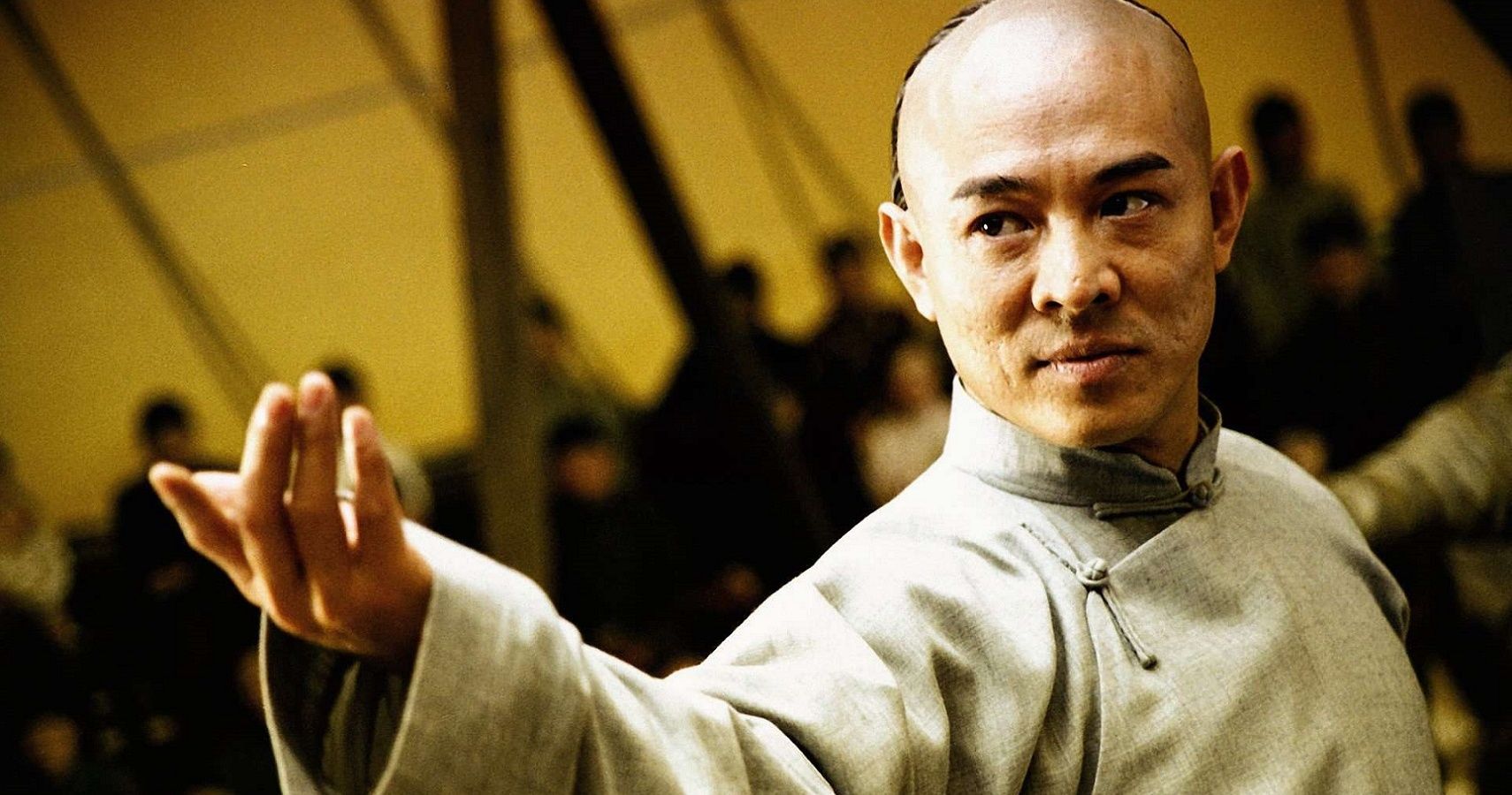 Image of ACTOR JET LI POSES AT NEWS CONFERENCE TO PROMOTE 