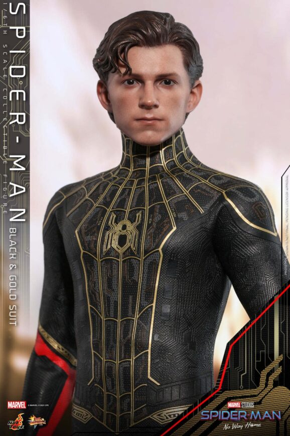 spider man's black and gold suit