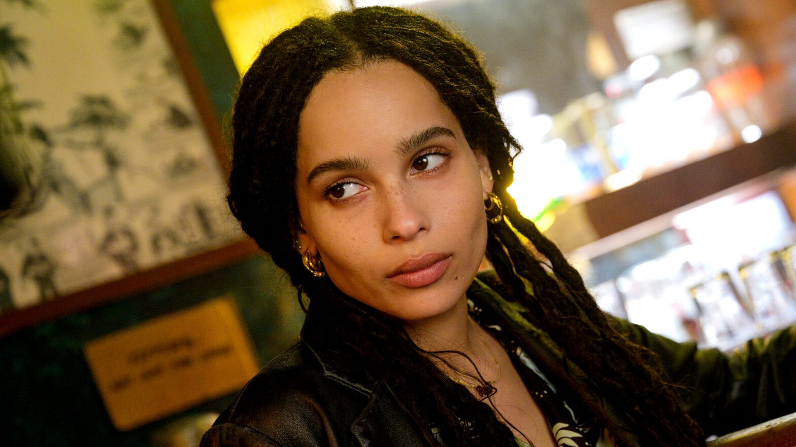 See Zoë Kravitz Stun In A Shoulderless Black Fur