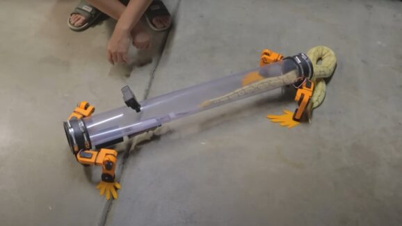 See The Terrifying Robot Legs Built For A Massive Snake 