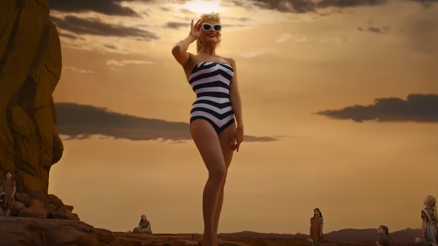 Margot Robbie S Barbie Trailer Shows Off Her Legs In A Tiny Swimsuit Giant Freakin Robot