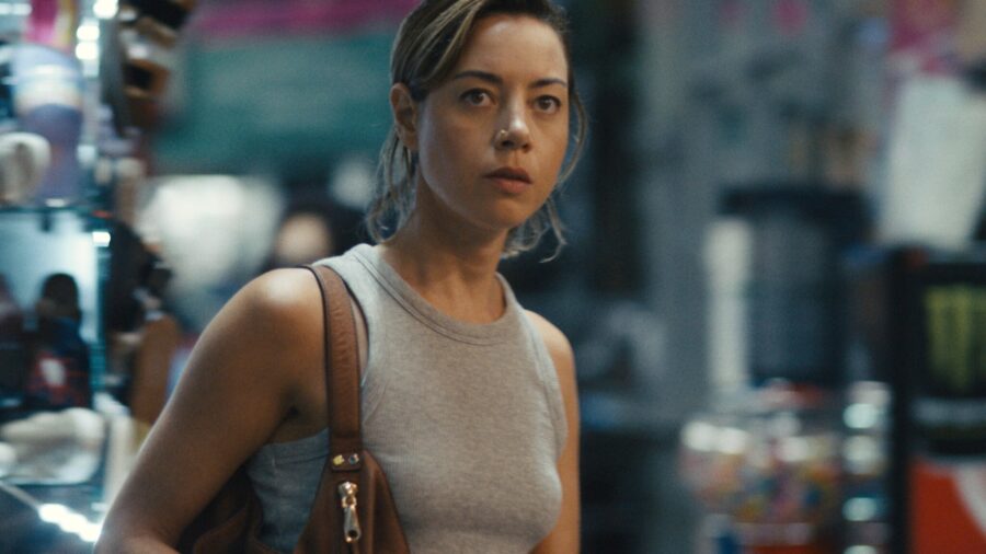 Aubrey Plaza surprises in sequin dress with most risqué cut you'll EVER see