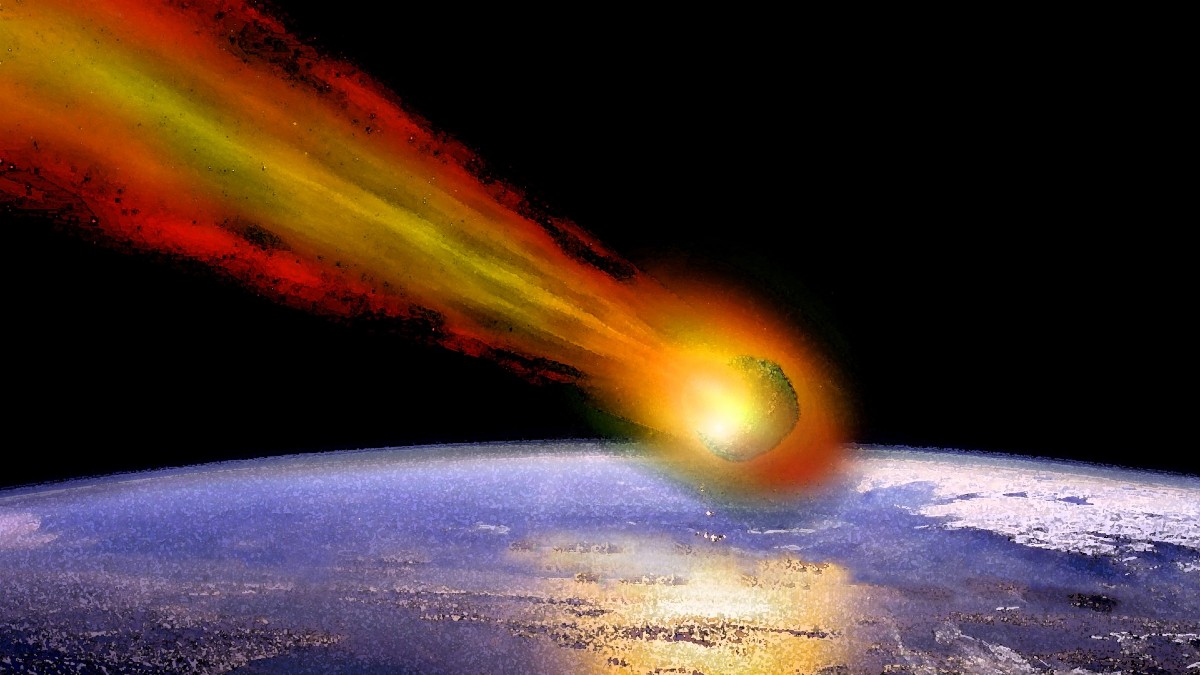 meteorites falling to earth