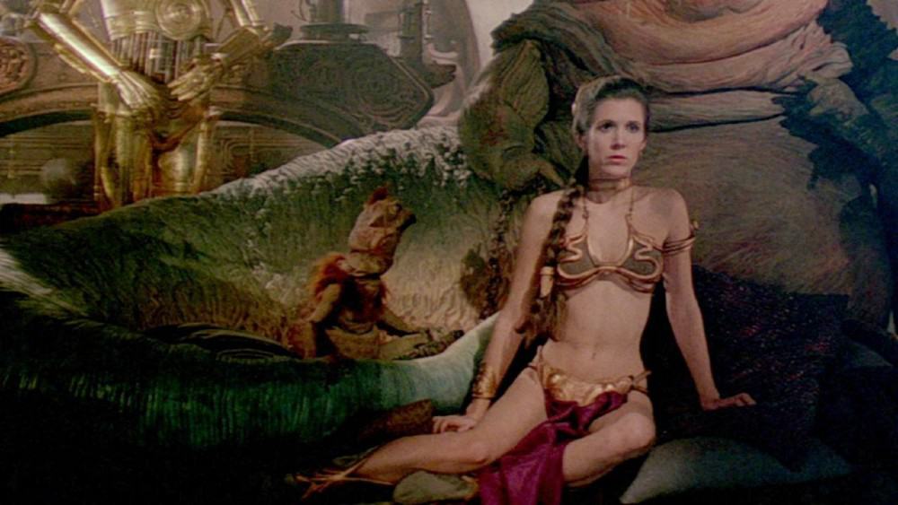 The Greatest Movie Costumes Ever Worn   Princess Leia Gold Bikini 