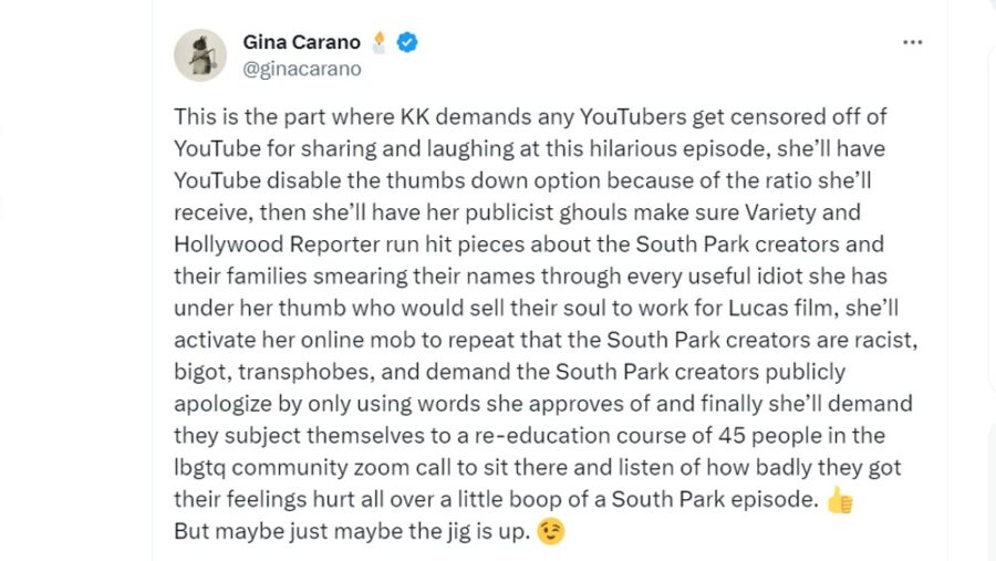 Gina Carano Destroys Kathleen Kennedy And Star Wars For Censorship