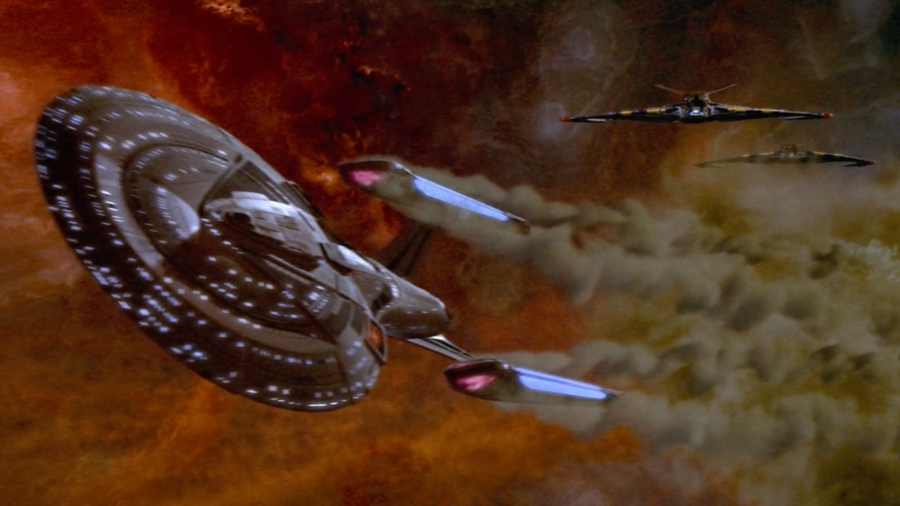 Enterprise E in battle